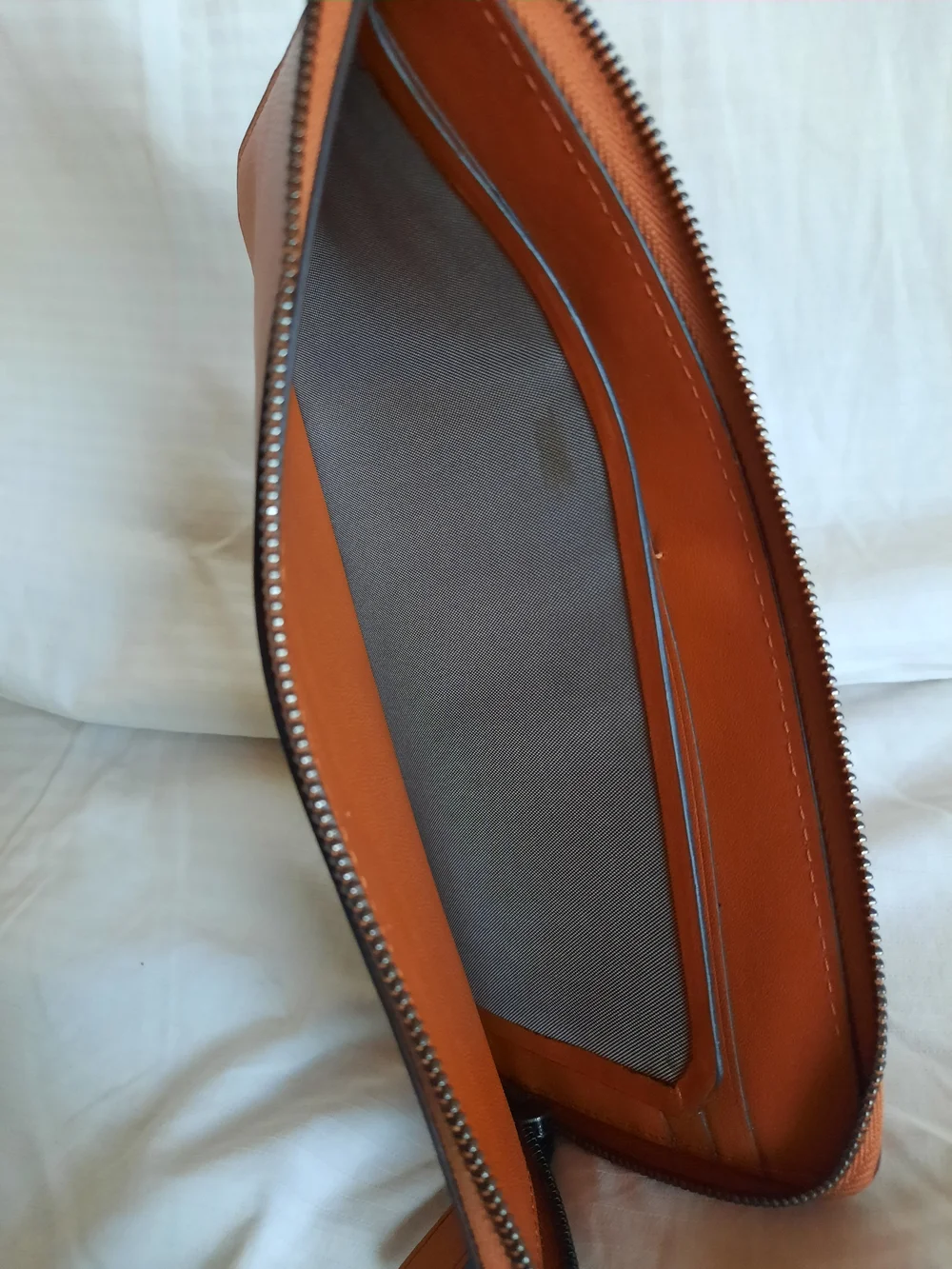 Tumi Orange Leather Wallet